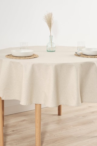 Tovaglia rotonda antimacchia Levante - Taupe 