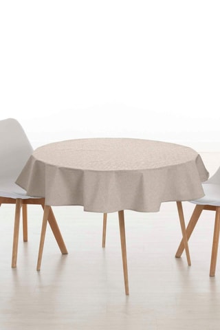 Tovaglia rotonda antimacchia Levante - Taupe 