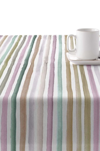 Tovaglia antimacchia Naiara  - Bianco e verde