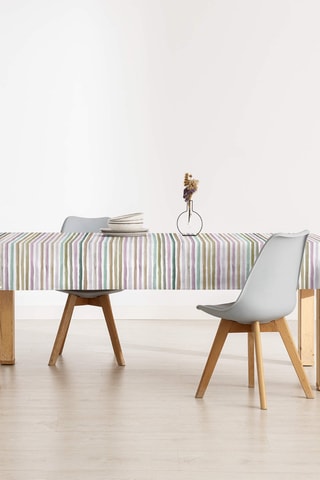 Tovaglia antimacchia Naiara  - Bianco e verde