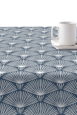Tovaglia antimacchia - Blu e bianco