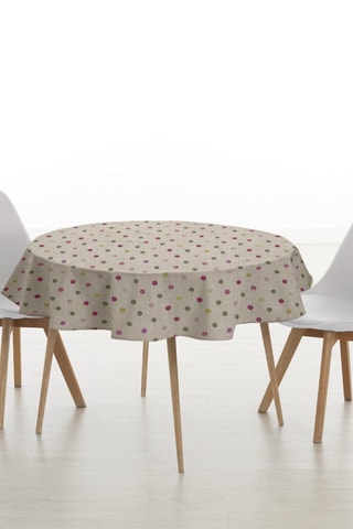 Tovaglia antimacchia - Beige e rosa 