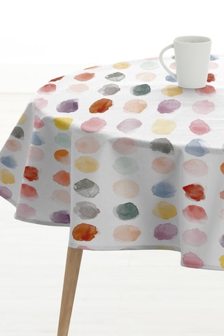 Tovaglia antimacchia - Bianco e viola