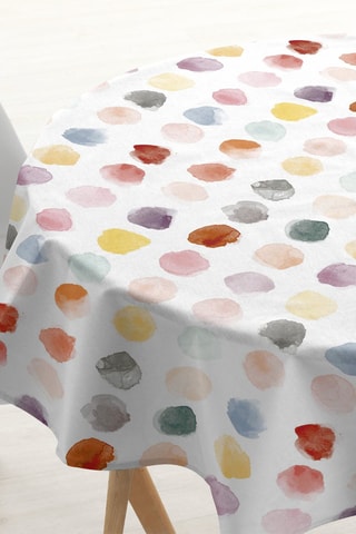 Tovaglia antimacchia - Bianco e viola