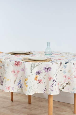 Tovaglia antimacchia - Bianco e verde