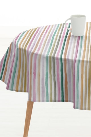 Tovaglia antimacchia Naiara - Verde e rosa