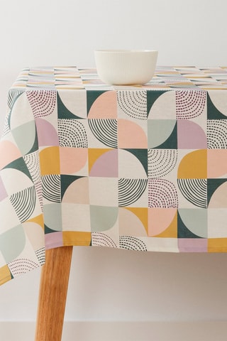 Tovaglia in cotone bio - Verde e senape 