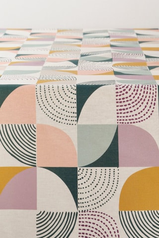 Tovaglia in cotone bio - Verde e senape 