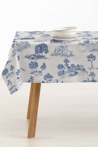 Tovaglia antimacchia - Bianco e blu