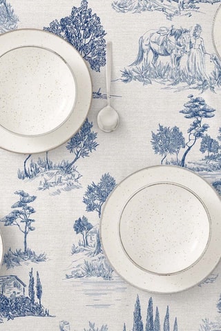 Tovaglia antimacchia - Bianco e blu