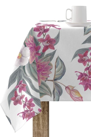 Tovaglia antimacchia 0120-246 - Bianco e rosa