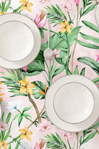 Tovaglia antimacchia - Rosa e verde