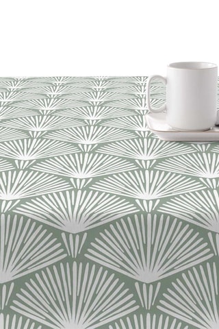 Tovaglia antimacchia Asena - Bianco e verde 