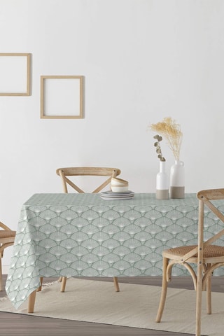 Tovaglia antimacchia Asena - Bianco e verde 