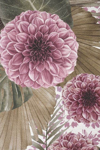 Tovaglia antimacchia Dahlias - Bianco