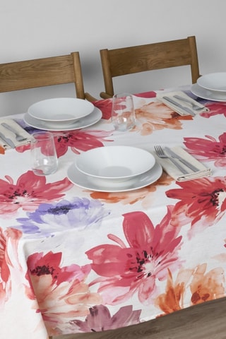 Tovaglia antimacchia Big Flowers - Fucsia