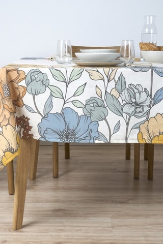 Tovaglia antimacchia Big Flowers - Bianco