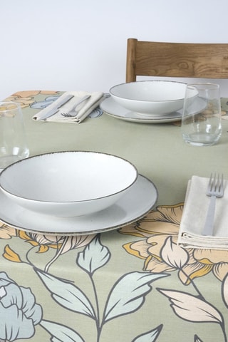 Tovaglia antimacchia Big Flowers - Verde