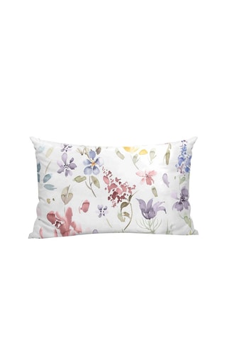 Copricuscino in cotone bio - Bianco e verde - 30 x 50 cm