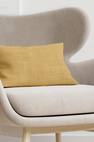 Copricuscino in cotone bio - Giallo - 30 x 50 cm