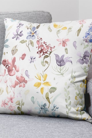 Copricuscino in cotone bio - Bianco e verde - 50 x 50 cm