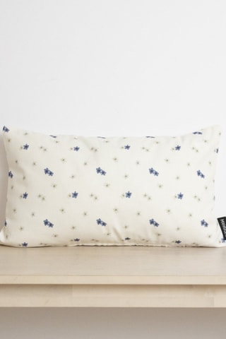 Copricuscino in cotone bio Asami - Blu - 30 x 50 cm