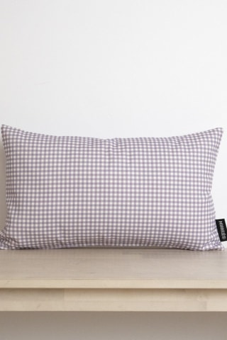 Copricuscino in cotone bio Ileana - Lilla - 30 x 50 cm