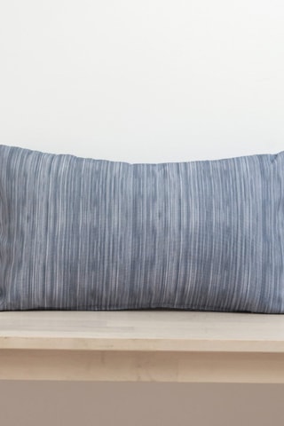 Copricuscino in cotone bio Lesa - Blu - 30 x 50 cm