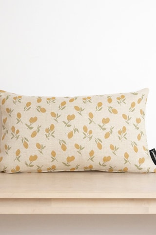 Copricuscino in cotone bio - Giallo - 30 x 50 cm