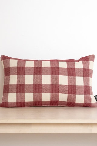 Copricuscino in cotone bio - Bordeaux - 30 x 50 cm