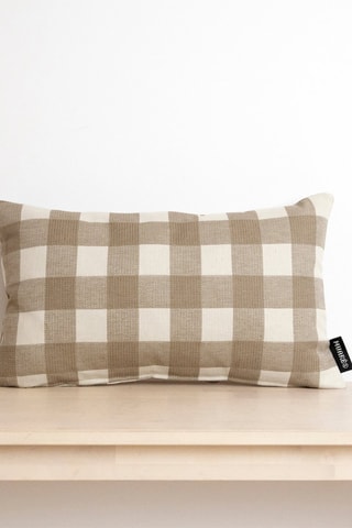 Copricuscino in cotone bio - Tabacco - 30 x 50 cm