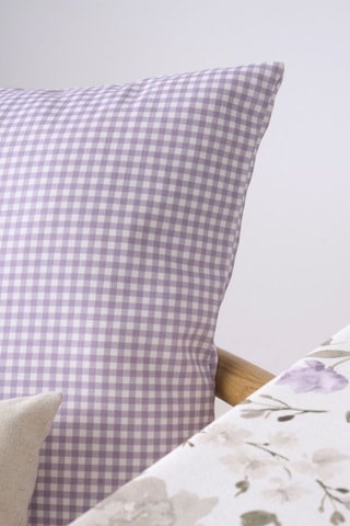 Copricuscino in cotone bio Ileana - Lilla - 45 x 45 cm