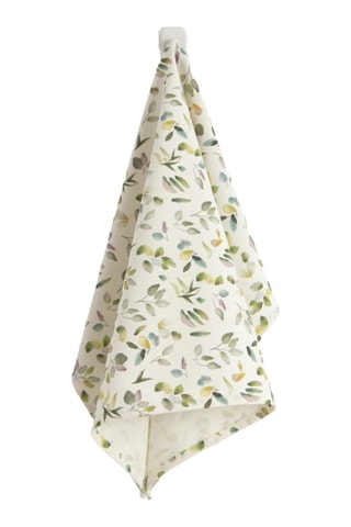 2 strofinacci in cotone bio Tariro - Ecrù e verde