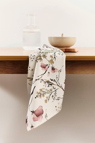 Strofinaccio - Bianco e marrone - 45 x 70 cm