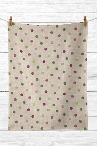 2 strofinacci in cotone bio - Beige e verde