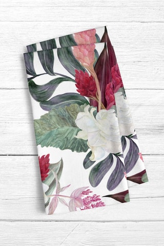 Strofinaccio in cotone bio - Verde e rosa