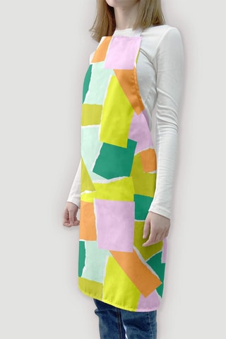 Grembiule in lino 0120-140 - Verde