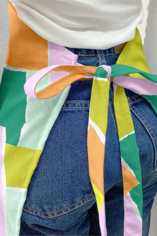 Grembiule in lino 0120-140 - Verde