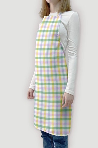 Grembiule in cotone bio - Verde e giallo 