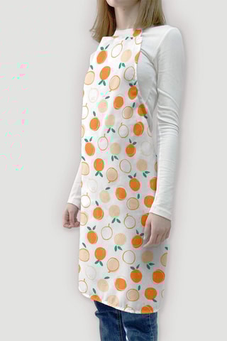 Grembiule in cotone bio - Arancione 