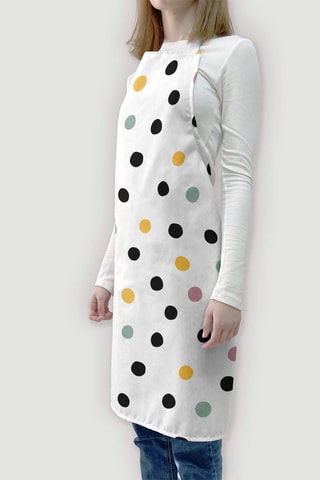 Grembiule in cotone bio Cuzco - Bianco e nero 