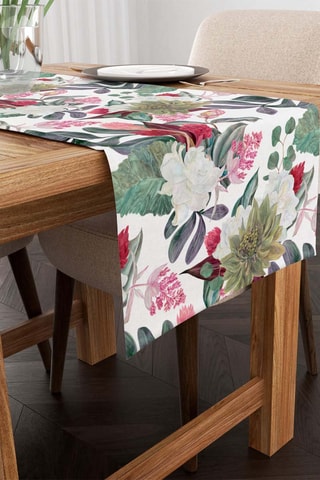 Runner 0318-105 - Bianco e verde - 45 x 140 cm