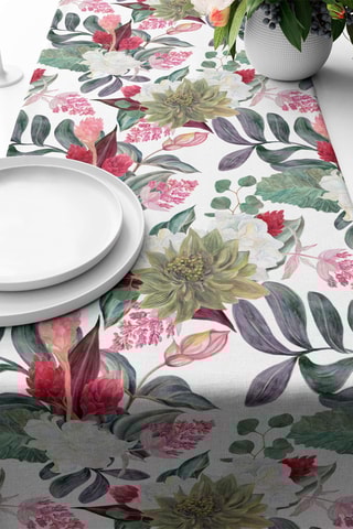 Runner 0318-105 - Bianco e verde - 45 x 140 cm