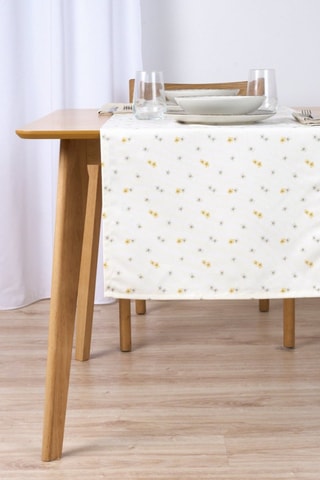 Runner in cotone bio Asami - Bianco - 150 x 50 cm