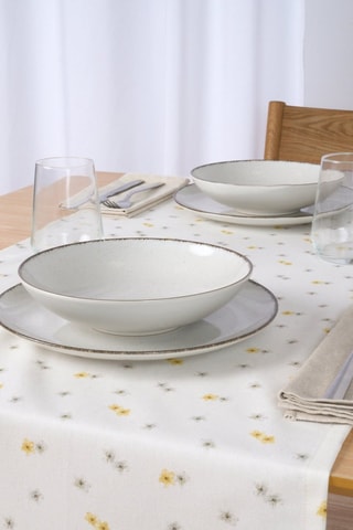 Runner in cotone bio Asami - Bianco - 150 x 50 cm