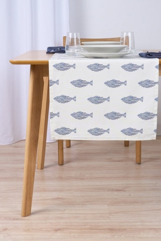 Runner in cotone bio - Bianco - 150 x 50 cm