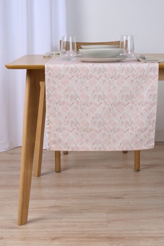 Runner in cotone bio Kan - Rosa - 150 x 50 cm