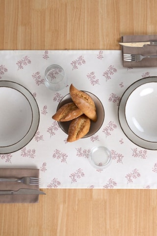 Runner in cotone bio Libe - Rosa - 150 x 50 cm