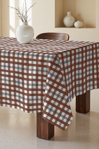 Tovaglia rettangolare antimacchia - Marrone 