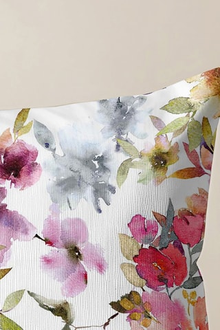 Copricuscino - Bianco e viola - 30 x 50 cm